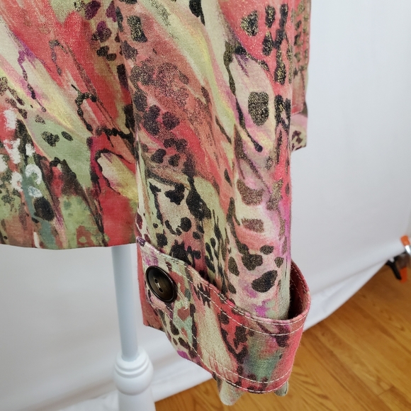 Chico's size 1 (small) vibrant print blazer - Picture 5 of 9